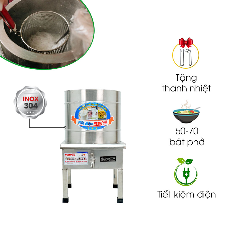 Nồi nấu phở điện liền 40L